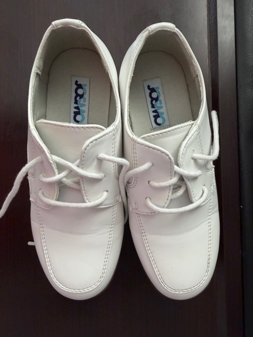Josmo White Kids Dress Shoes Lace-Up